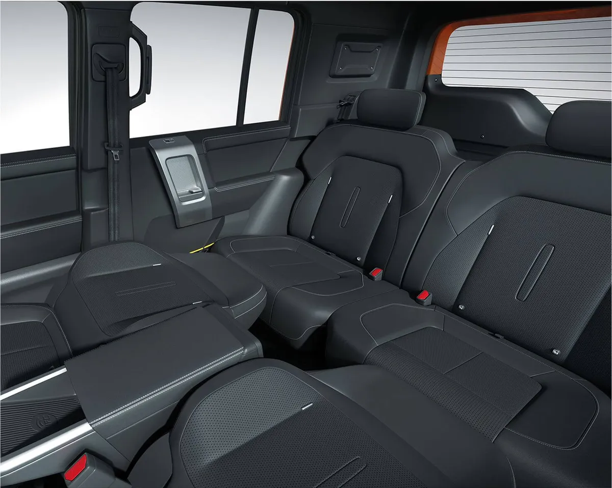 iCAUR V23 seats folded flat