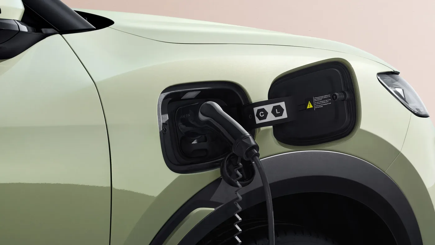 BYD Atto 2 CCS2 charging port with cable plugged in