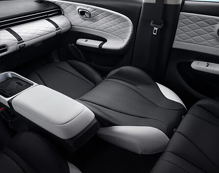 Nammi Box front passenger seat reclined into rest mode